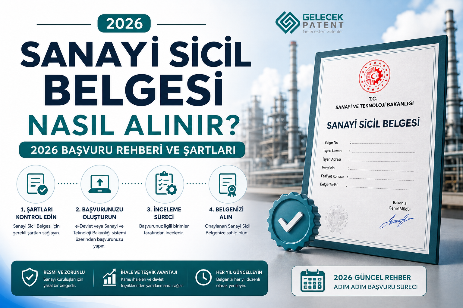 Sanayi Sicil Belgesi Nasıl Alınır? 2026 Başvuru Rehberi ve Şartları