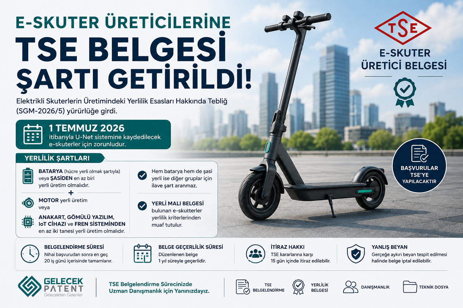 E-Skuter Üreticilerine TSE Belgesi Şartı Getirildi